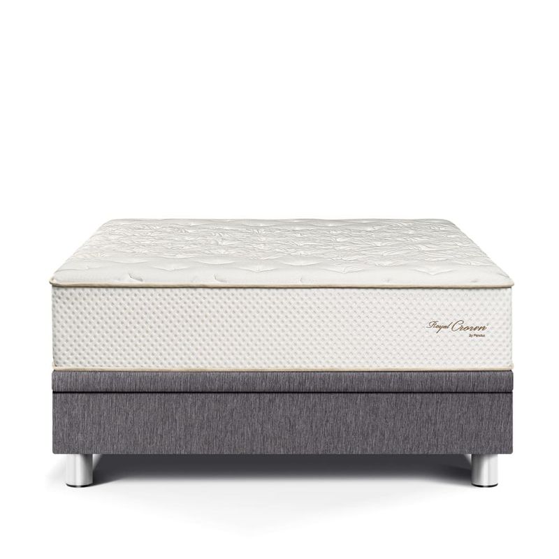 Cama Boxet Royal Crown Gris | 2 plazas