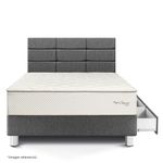 Dormitorio con Cajones Royal Crown Blocks Gris | 1.5 plazas
