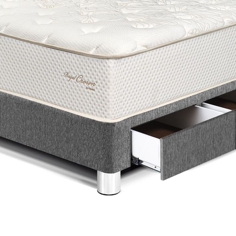 Dormitorio con Cajones Royal Crown Blocks Gris | 1.5 plazas