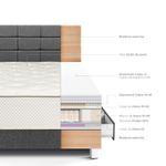 Dormitorio con Cajones Royal Crown Blocks Gris | 1.5 plazas