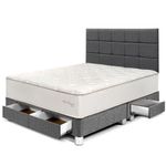 Dormitorio con Cajones Royal Crown Blocks Gris | Queen