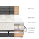 Dormitorio con Cajones Royal Crown Blocks Gris | Queen