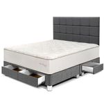 Dormitorio con Cajones Royal Crown Blocks Gris | King