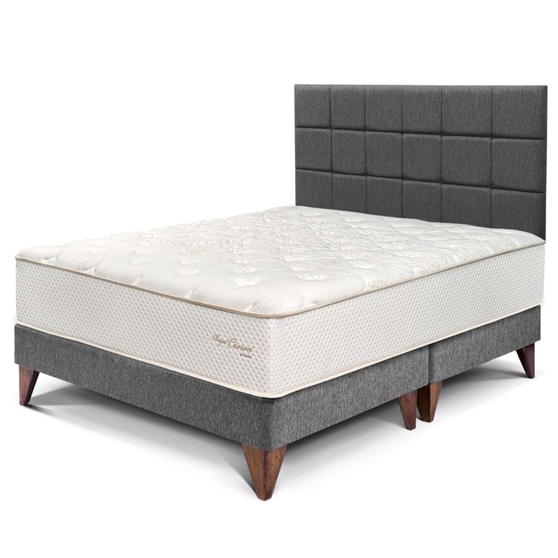 Dormitorio Europeo Royal Crown Blocks Gris | King