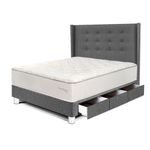 Dormitorio con Cajones Royal Crown Gold Gris | 1.5 plazas