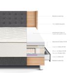 Dormitorio con Cajones Royal Crown Gold Gris | 1.5 plazas