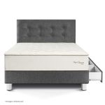 dormitorio con cajones royal crown gris 1.5 plazas