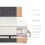 Dormitorio con Cajones Royal Crown Gris | Queen