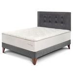 dormitorio europeo royal crown gris 1.5 plazas