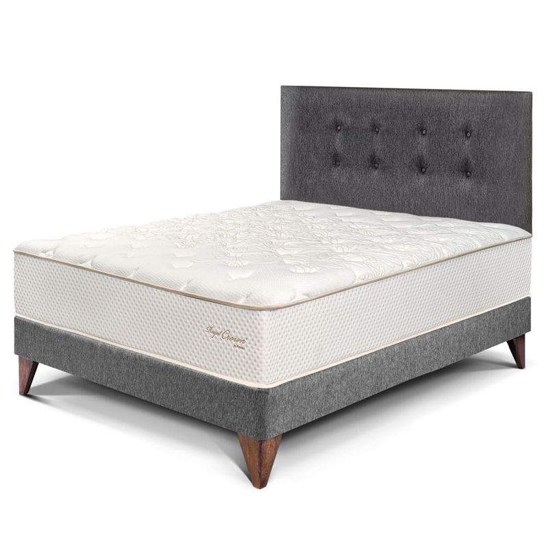dormitorio europeo royal crown gris 1.5 plazas
