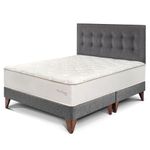 dormitorio europeo royal crown gris queen