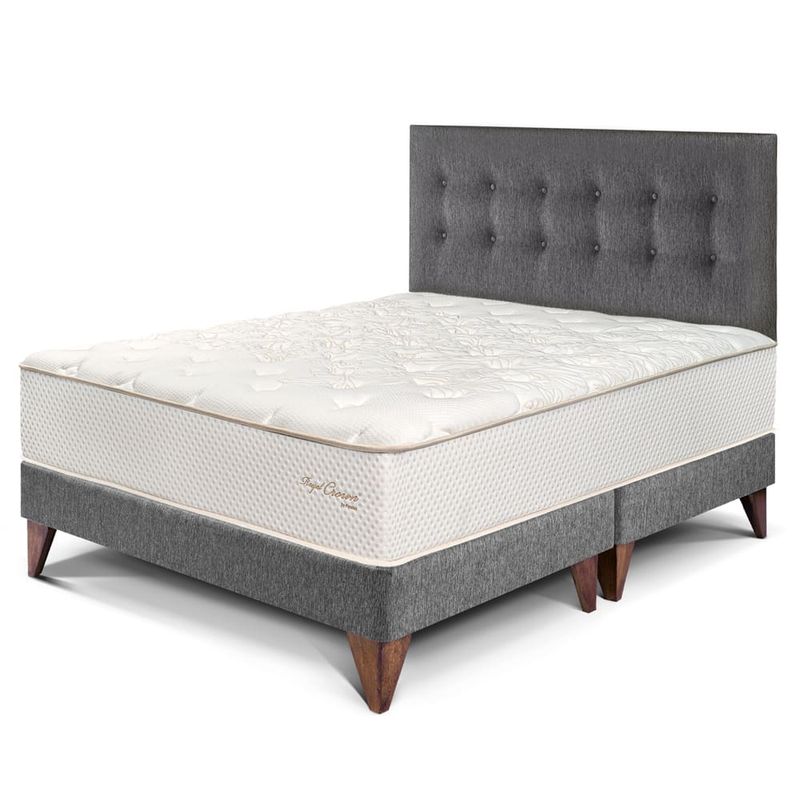 dormitorio europeo royal crown gris queen