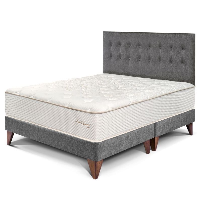 dormitorio europeo royal crown gris king