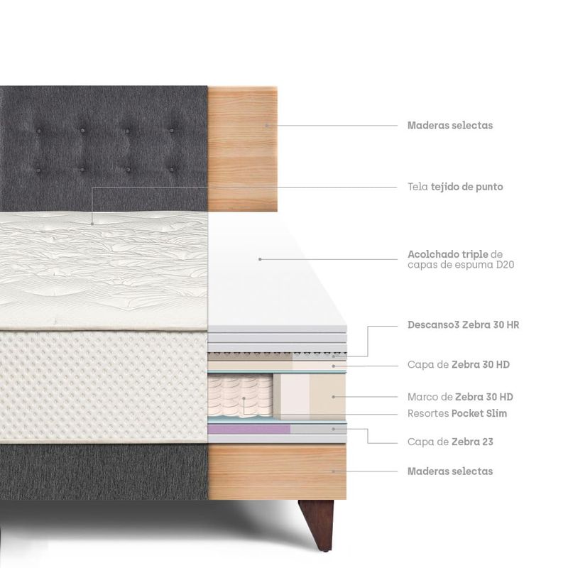 dormitorio europeo royal crown gris king