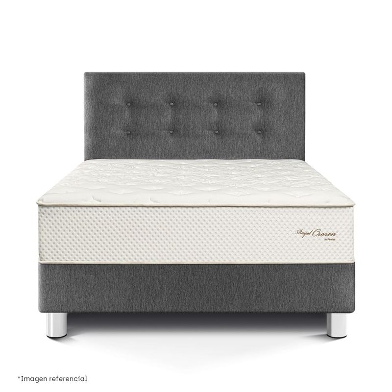 dormitorio royal crown gris 1.5 plazas
