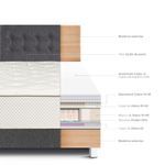 dormitorio royal crown gris 1.5 plazas
