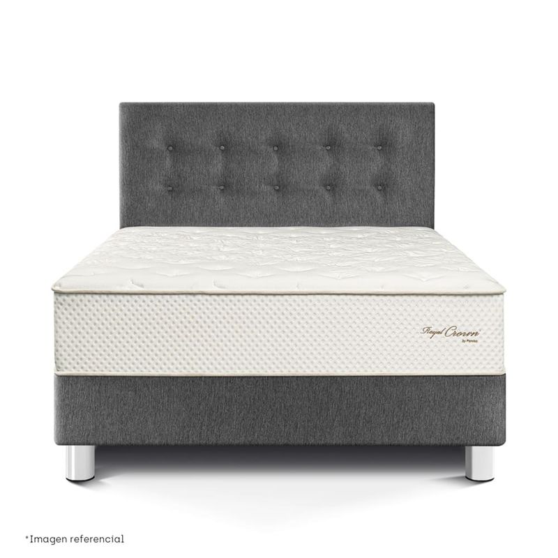 dormitorio royal crown gris 2 plazas