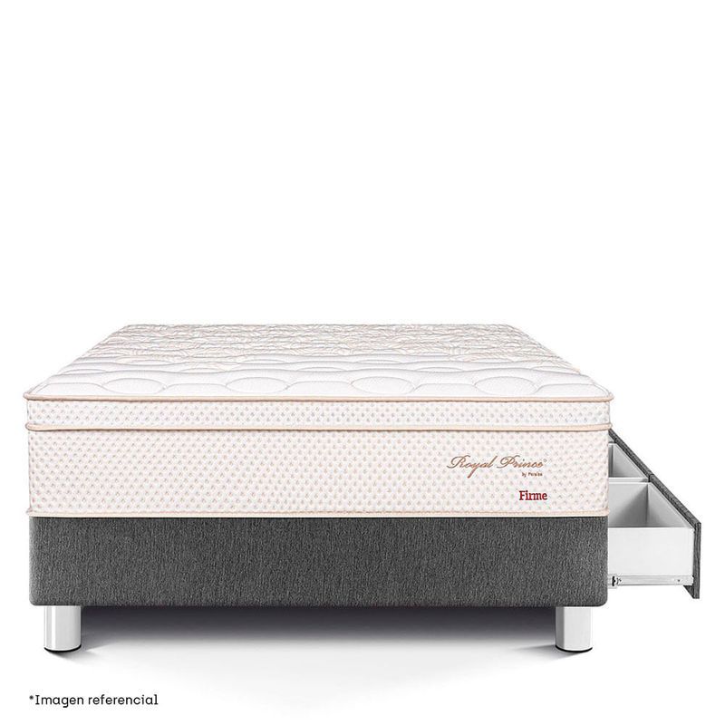 Cama con Cajones Royal Prince Firme Gris | 1.5 plazas