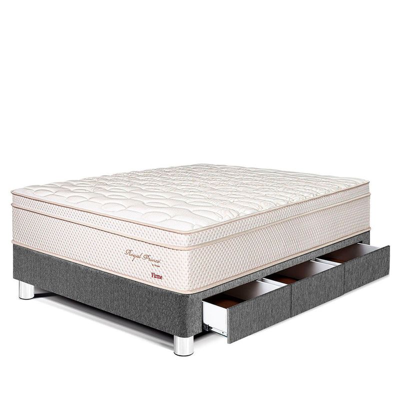 Cama con Cajones Royal Prince Firme Gris | 1.5 plazas