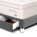 Cama con Cajones Royal Prince Firme Gris | 2 plazas