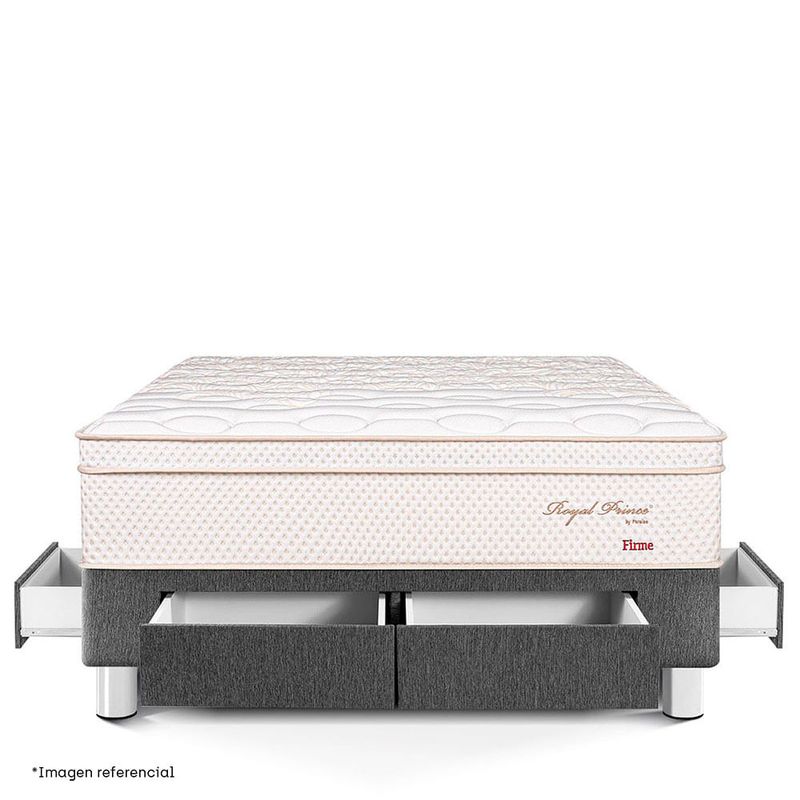 Cama con Cajones Royal Prince Firme Gris | Queen