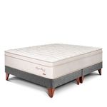 Cama Europea Royal Prince Firme Gris | Queen
