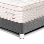 Cama Royal Prince Firme Gris | 2 plazas