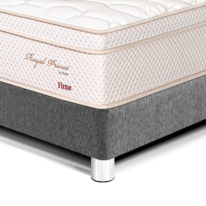 Cama Royal Prince Firme Gris | 2 plazas