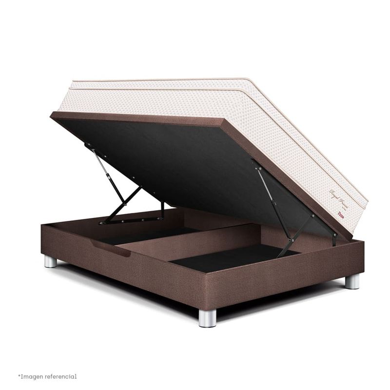Cama Boxet Royal Prince Firme Chocolate | 1.5 plazas