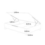 Cama Boxet Royal Prince Firme Chocolate | 1.5 plazas