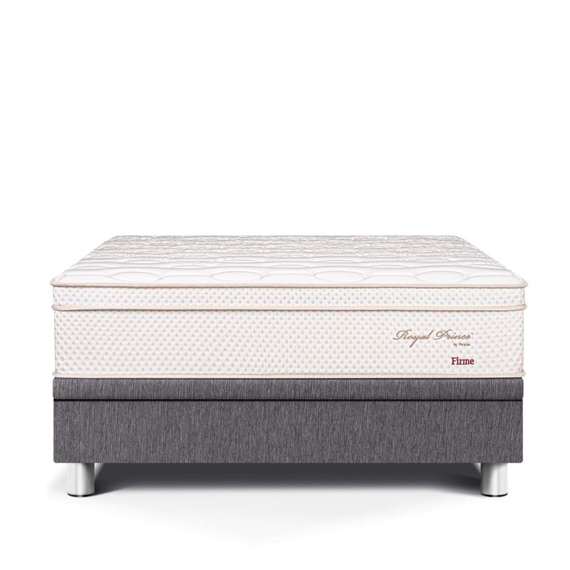 Cama Boxet Royal Prince Firme Gris | Queen