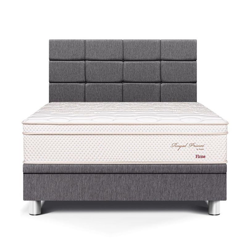 Dormitorio Boxet Blocks Royal Prince Firme Gris | 2 plazas