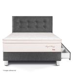 Dormitorio con Cajones Royal Prince Firme Gris | 1.5 plazas