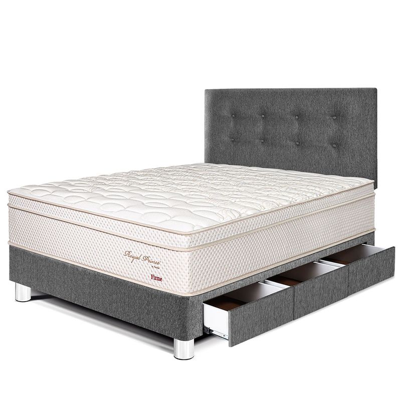 Dormitorio con Cajones Royal Prince Firme Gris | 1.5 plazas