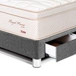 Dormitorio con Cajones Royal Prince Firme Gris | 1.5 plazas