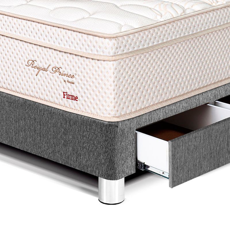 Dormitorio con Cajones Royal Prince Firme Gris | 1.5 plazas