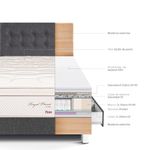Dormitorio con Cajones Royal Prince Firme Gris | 1.5 plazas
