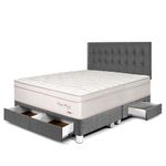 Dormitorio con Cajones Royal Prince Firme Gris | King