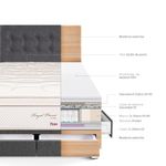 Dormitorio con Cajones Royal Prince Firme Gris | King