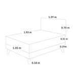 Dormitorio Europeo Royal Prince Firme Gris | 2 plazas