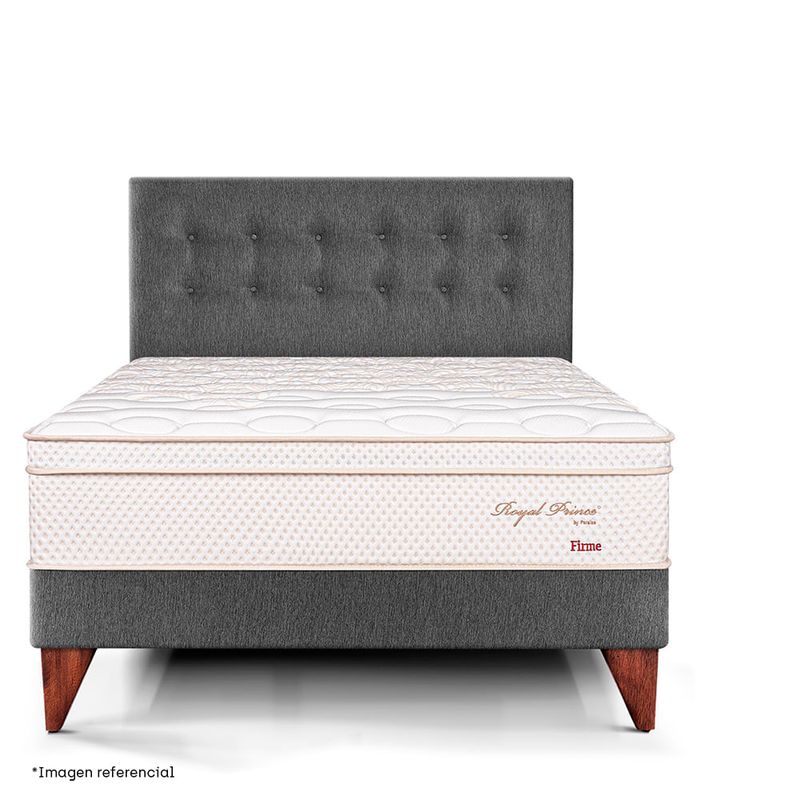 Dormitorio Europeo Royal Prince Firme Gris | Queen