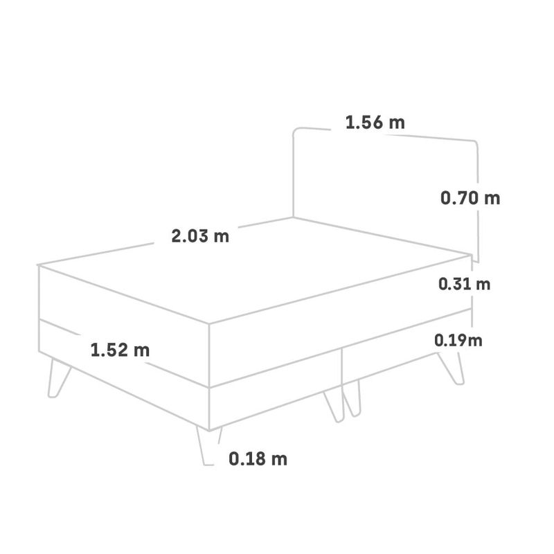 Dormitorio Europeo Royal Prince Firme Gris | Queen