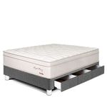 Cama Royal Prince con cajones Flexible Gris 1.5 plazas