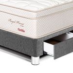 Cama Royal Prince con cajones Flexible Gris 1.5 plazas