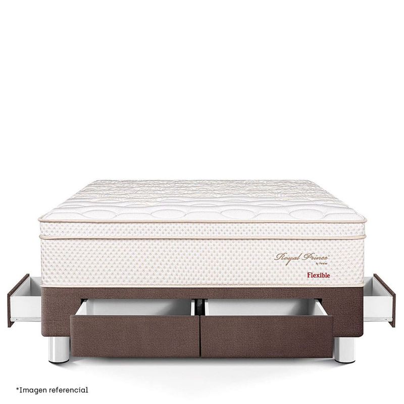 Cama Royal Prince con cajones Flexible ChoColate 2 plazas