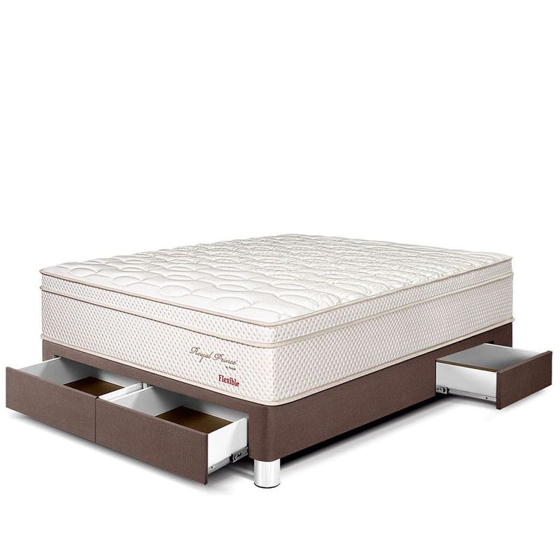 Cama Royal Prince con cajones Flexible ChoColate 2 plazas