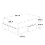 Cama Royal Prince con cajones Flexible ChoColate 2 plazas