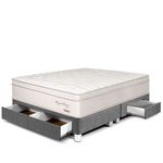 Cama Royal Prince con cajones Flexible Gris King
