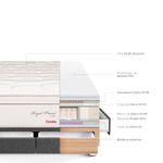 Cama Royal Prince con cajones Flexible Gris King