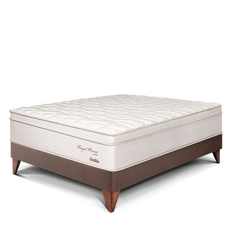 Cama Europea Royal Prince Flexible Chocolate 1.5 plazas